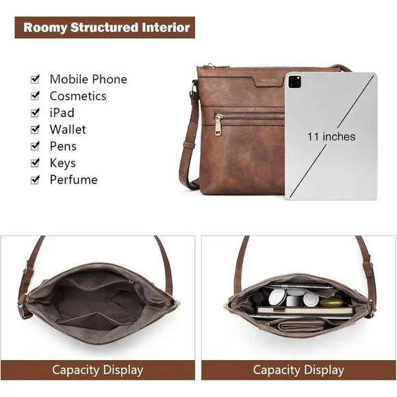 Crossbody Bags for Women, Purses for Women Handbags with Vegan Leather, Travel P - Picture 3 of 6